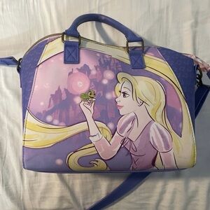 Loungefly Purple and Blue Rapunzel Crossbody Bag